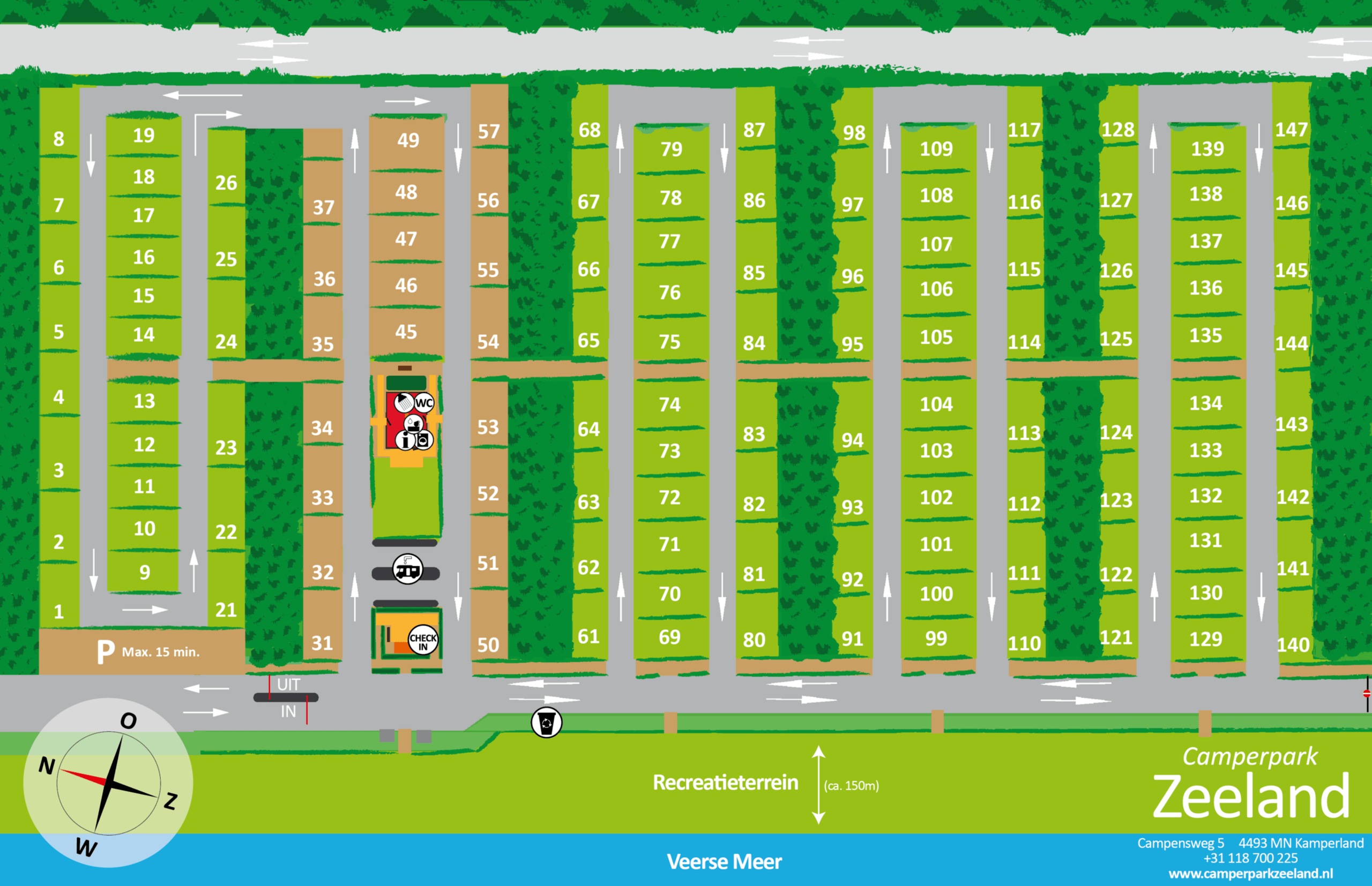 Lageplan vom Camperpark Zeeland